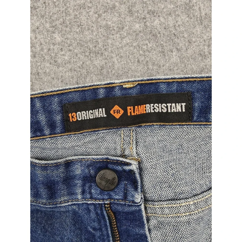 Wrangler FR13MWZ Jeans Mens 38x32 Blue Flame Resistant CAT2 2112 Workwear Denim